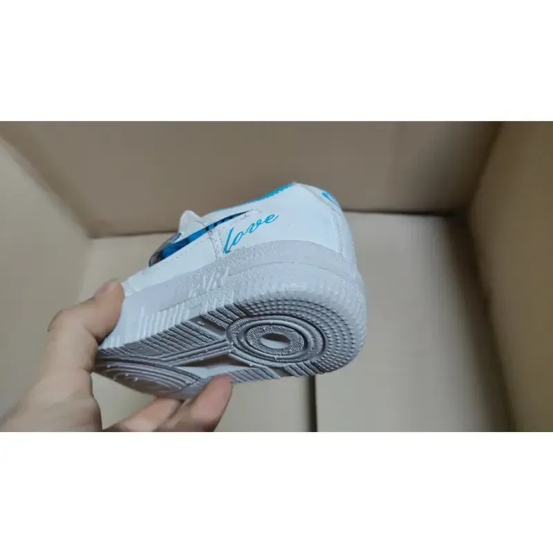 کفش اسپرت بچگانه پسرانه نایک سفید آبی سایز 27 تا 30