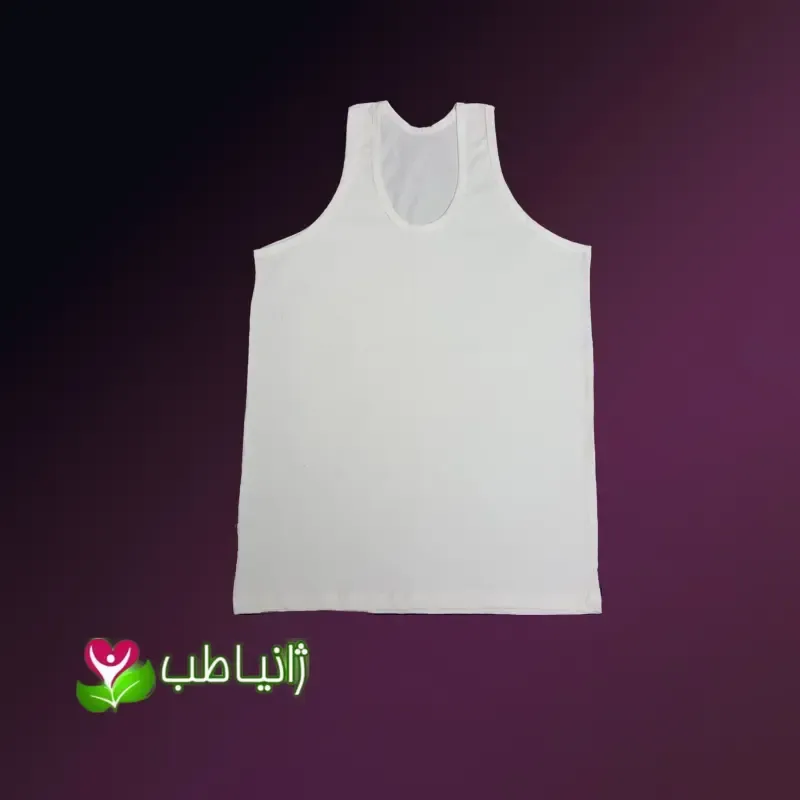 زیرپوش رکابی مردانه و زنانه نخی الیاف طبیعی پنبه سایز M تا 3XL رنگ کرم روشن